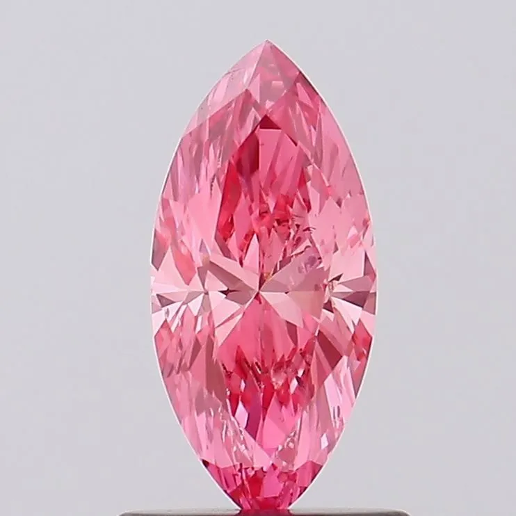 0.72ct MARQUISE Fancy Vivid Pink VS2 Coloured Lab diamond