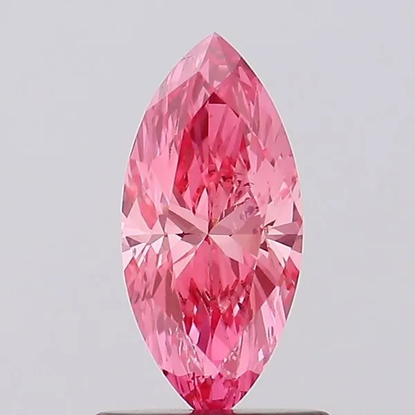 0.72ct MARQUISE Fancy Vivid Pink VS2 Coloured Lab diamond