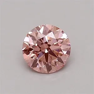 0.37ct ROUND Fancy Vivid Pink VVS2 Coloured Lab diamond