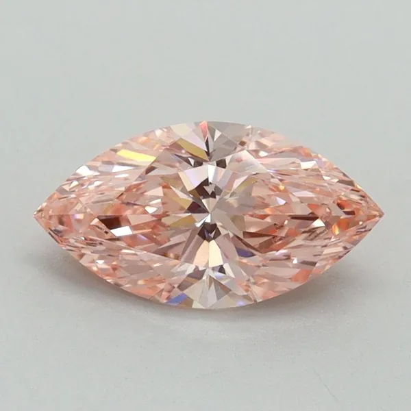 1.02ct MARQUISE Fancy Vivid Pink VVS2 Coloured Lab diamond
