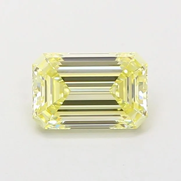1.02ct EMERALD Fancy Light Yellow VVS2 Coloured Lab diamond