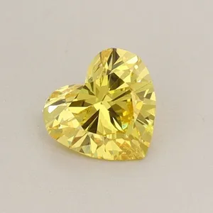 0.5ct ROUND Fancy Vivid Yellow VS1 Coloured Lab diamond