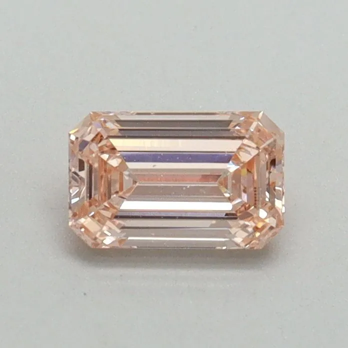 0.50ct EMERALD Fancy Intense Pink VS2 Coloured Lab diamond