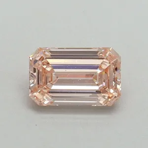0.5ct EMERALD Fancy Intense Pink VS2 Coloured Lab diamond