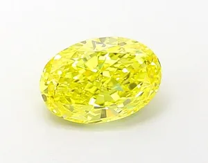 1.01ct OVAL Fancy Vivid Yellow VS1 Coloured Lab diamond