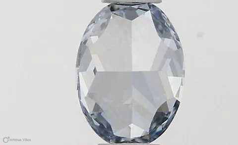 0.38ct OVAL Fancy Intense Blue VVS1 Coloured Lab diamond