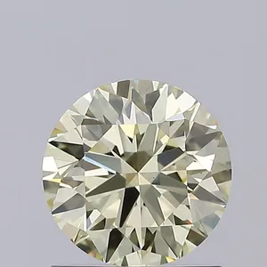1.07ct ROUND Fancy Light Yellow VS1 Coloured Lab diamond