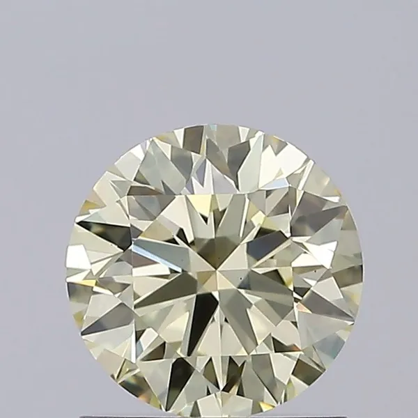 1.07ct ROUND Fancy Light Yellow VS1 Coloured Lab diamond