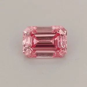 0.35ct EMERALD Fancy Vivid Pink VS1 Coloured Lab diamond