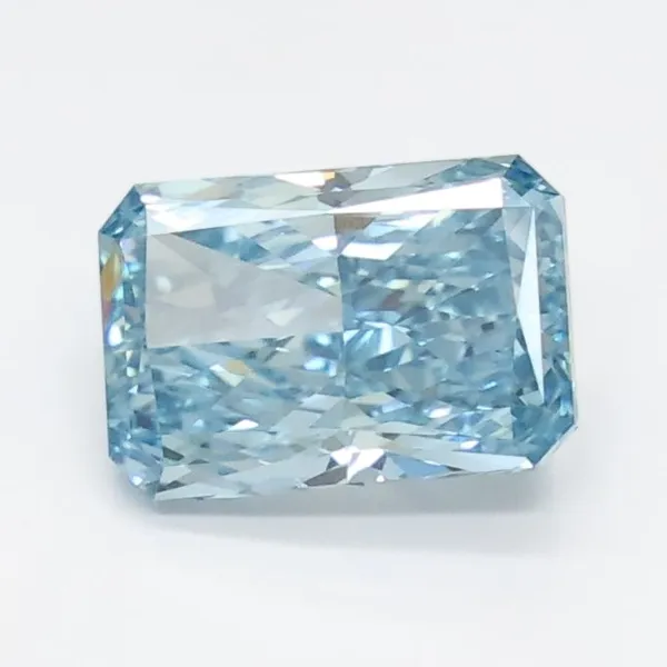 1.27ct RADIANT Fancy Vivid Blue VS2 Coloured Lab diamond