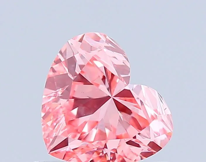 0.67ct HEART Fancy Vivid Pink VS1 Coloured Lab diamond
