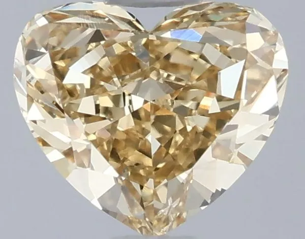 0.84ct HEART Fancy Intense Yellow VS1 Coloured Lab diamond