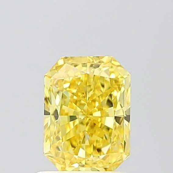 1.01ct RADIANT Fancy Vivid Yellow VVS2 Coloured Lab diamond