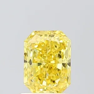 1.01ct RADIANT Fancy Vivid Yellow VVS2 Coloured Lab diamond