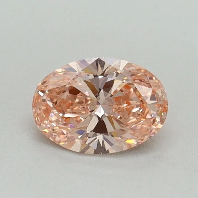 0.50ct OVAL Fancy Vivid Pink VS2 Coloured Lab diamond