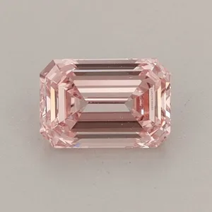 0.65ct EMERALD Fancy Intense Pink VS1 Coloured Lab diamond