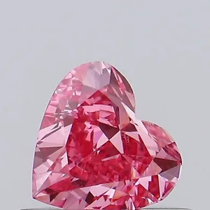 0.38ct HEART Fancy Vivid Pink VS1 Coloured Lab diamond