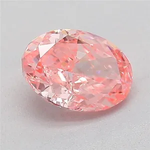 0.7ct OVAL Fancy Vivid Pink VS2 Coloured Lab diamond