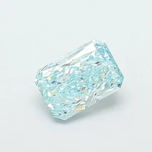1.03ct RADIANT Fancy Intense Greenish Blue VVS2 Coloured Lab diamond