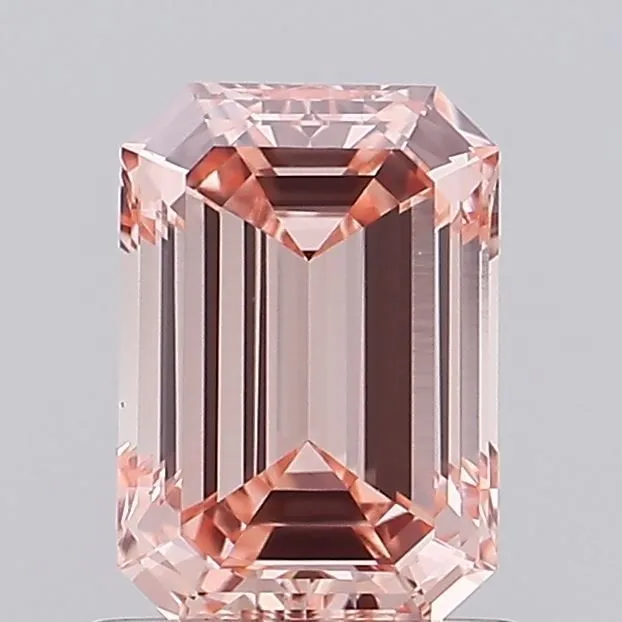 1.00ct EMERALD Fancy Intense Pink VS1 Coloured Lab diamond