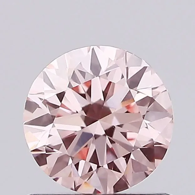 0.74ct ROUND Fancy Intense Pink VS1 Coloured Lab diamond