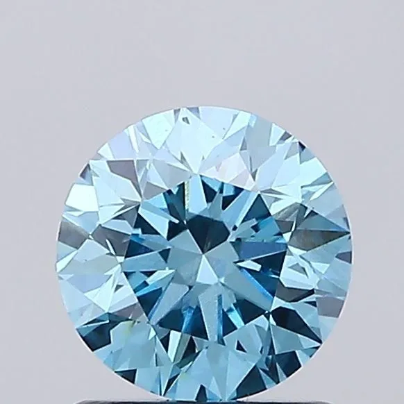 1.02ct ROUND Fancy Vivid Blue VS1 Coloured Lab diamond