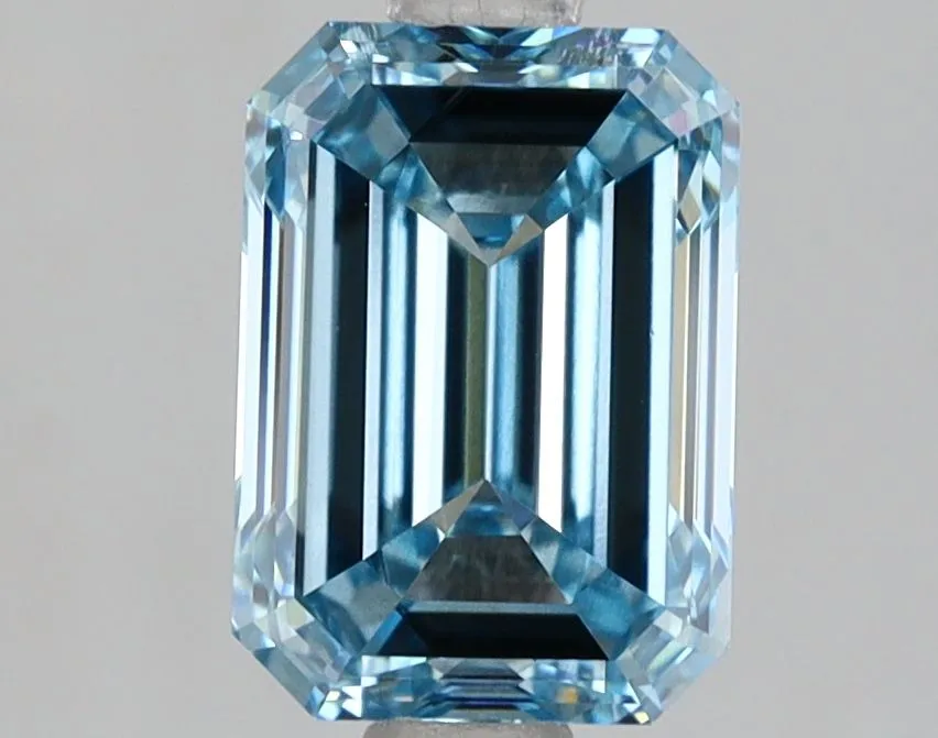 1.93ct EMERALD Fancy Intense Blue VS2 Coloured Lab diamond