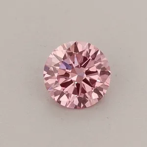 0.31ct ROUND Fancy Vivid Pink VS1 Coloured Lab diamond