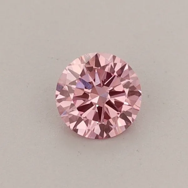 0.31ct ROUND Fancy Vivid Pink VS1 Coloured Lab diamond