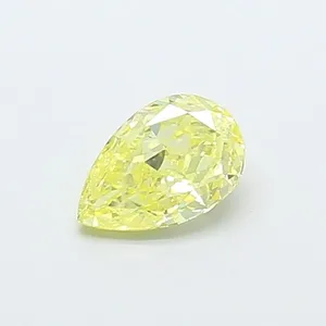 0.63ct PEAR Fancy Intense Yellow VS1 Coloured Lab diamond