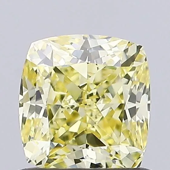 1.01ct CUSHION Fancy Yellow VS2 Coloured Lab diamond