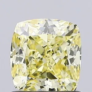1.01ct CUSHION Fancy Yellow VS2 Coloured Lab diamond