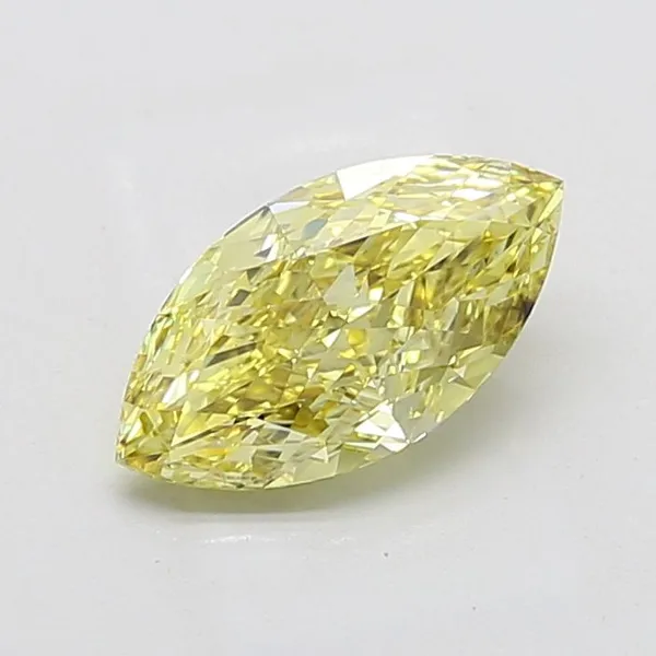 2.5ct MARQUISE Fancy Intense Yellow VS2 Coloured Lab diamond