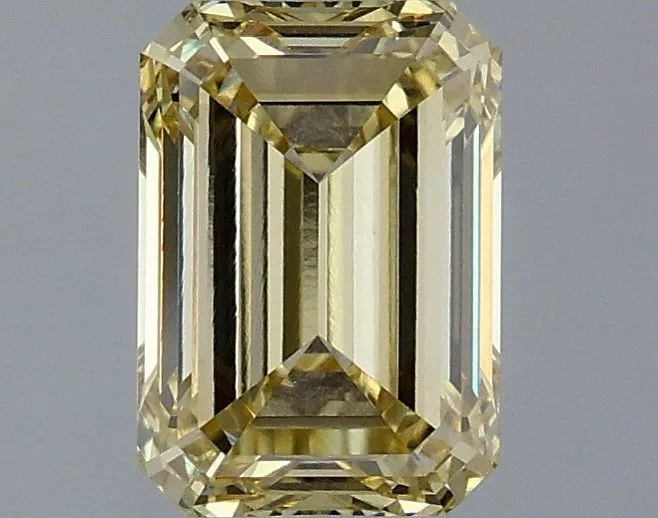 1.36ct EMERALD Fancy Yellow VS1 Coloured Lab diamond