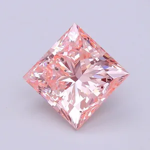 5.11ct PRINCESS Fancy Pink SI2 Coloured Lab diamond
