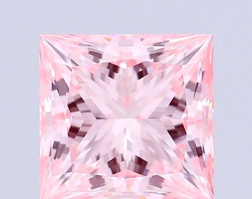 4.05ct PRINCESS Fancy Intense Pink VVS2 Coloured Lab diamond