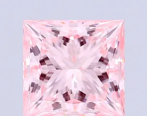 4.05ct PRINCESS Fancy Intense Pink VVS2 Coloured Lab diamond