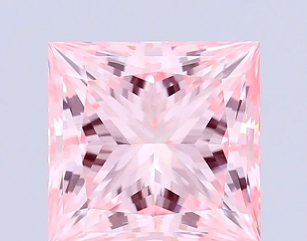 4.05ct PRINCESS Fancy Intense Pink VVS2 Coloured Lab diamond