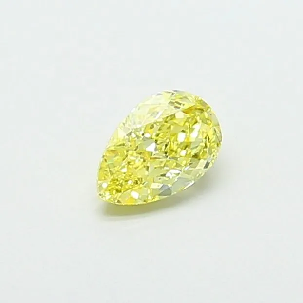 0.99ct PEAR Fancy Intense Yellow VS2 Coloured Lab diamond