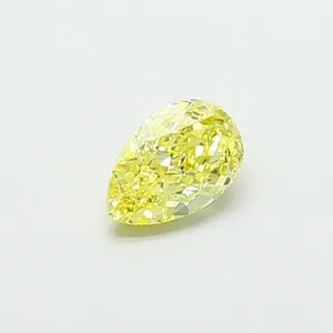 0.99ct PEAR Fancy Intense Yellow VS2 Coloured Lab diamond