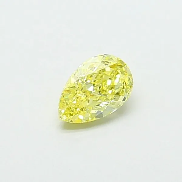 0.99ct PEAR Fancy Intense Yellow VS2 Coloured Lab diamond