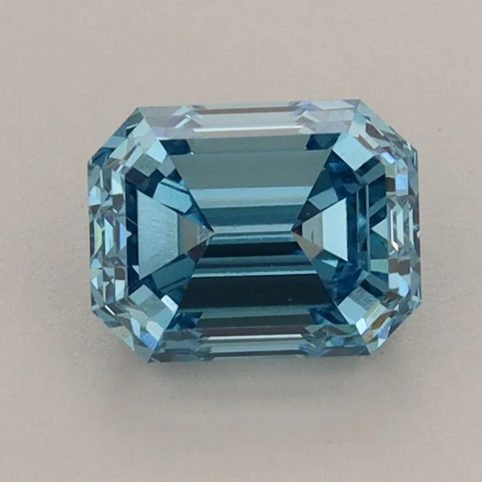 1.17ct EMERALD Fancy Vivid Blue VS1 Coloured Lab diamond