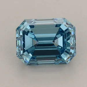 1.17ct EMERALD Fancy Vivid Blue VS1 Coloured Lab diamond