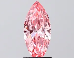 1.23ct MARQUISE Fancy Vivid Pink VS2 Coloured Lab diamond