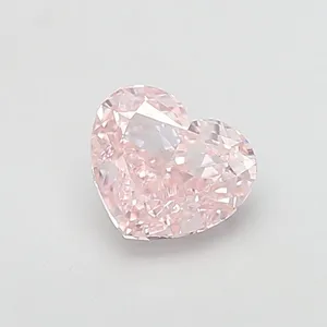 1.33ct HEART Fancy Light Brown Pink VVS2 Coloured Lab diamond