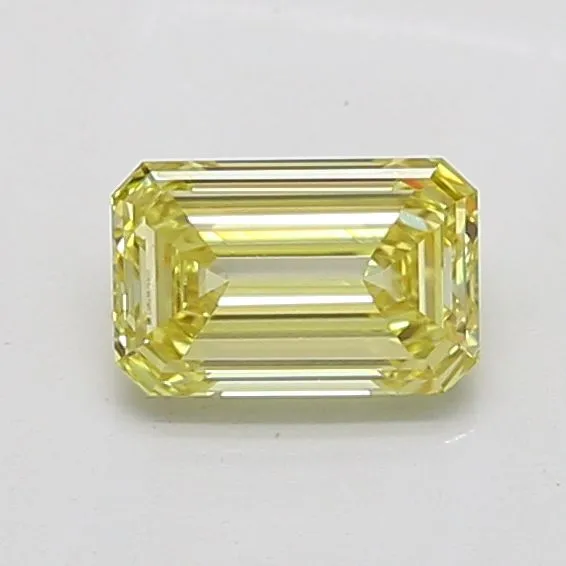 1.01ct EMERALD Fancy Yellow VVS2 Coloured Lab diamond