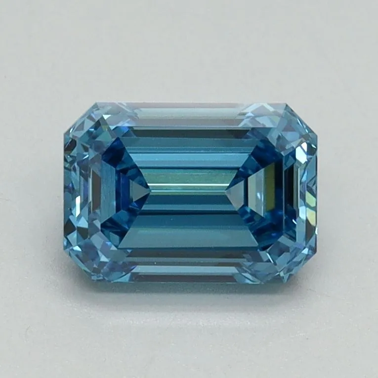 1.12ct EMERALD Fancy Vivid Blue VS1 Coloured Lab diamond