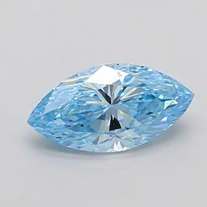 0.52ct MARQUISE Fancy Vivid Blue VS2 Coloured Lab diamond