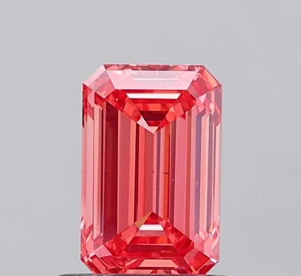 1.02ct EMERALD Fancy Vivid Pink VS1 Coloured Lab diamond