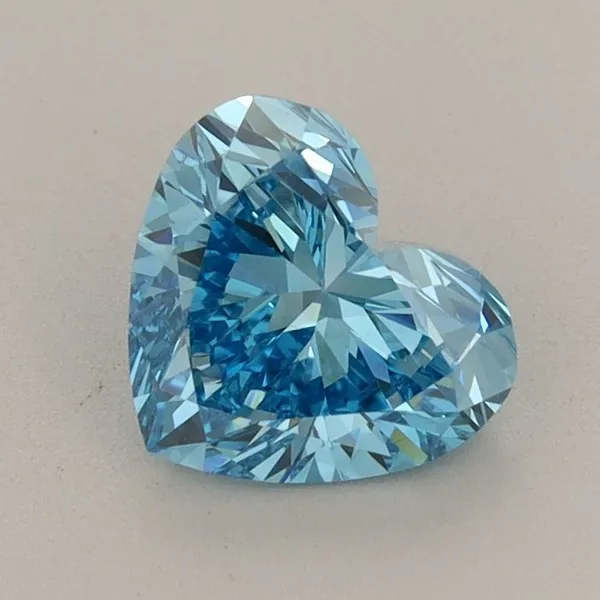 1.21ct HEART Fancy Vivid Blue VVS2 Coloured Lab diamond